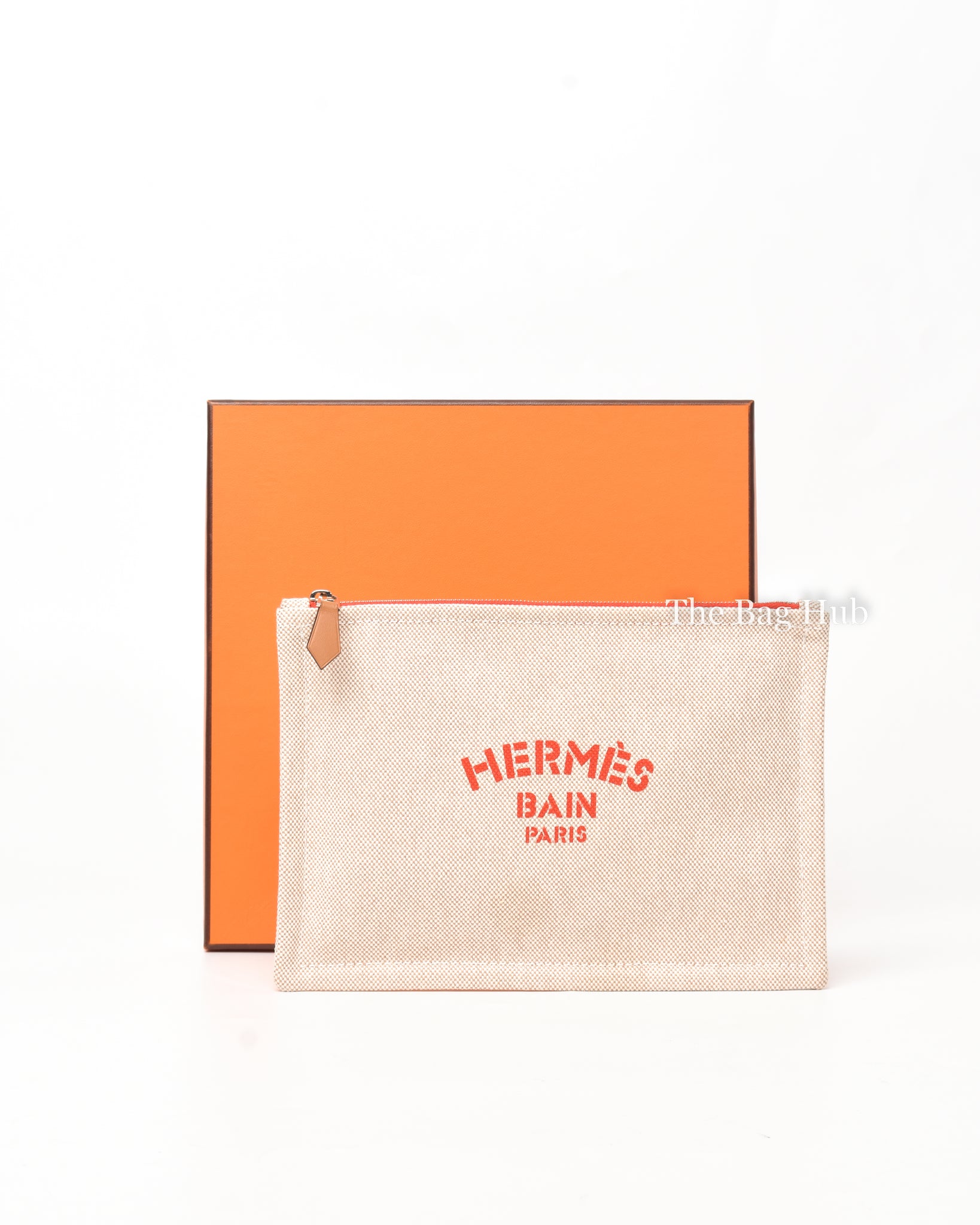 Hermes Beige Toile Small Bain New Yachting Case-12