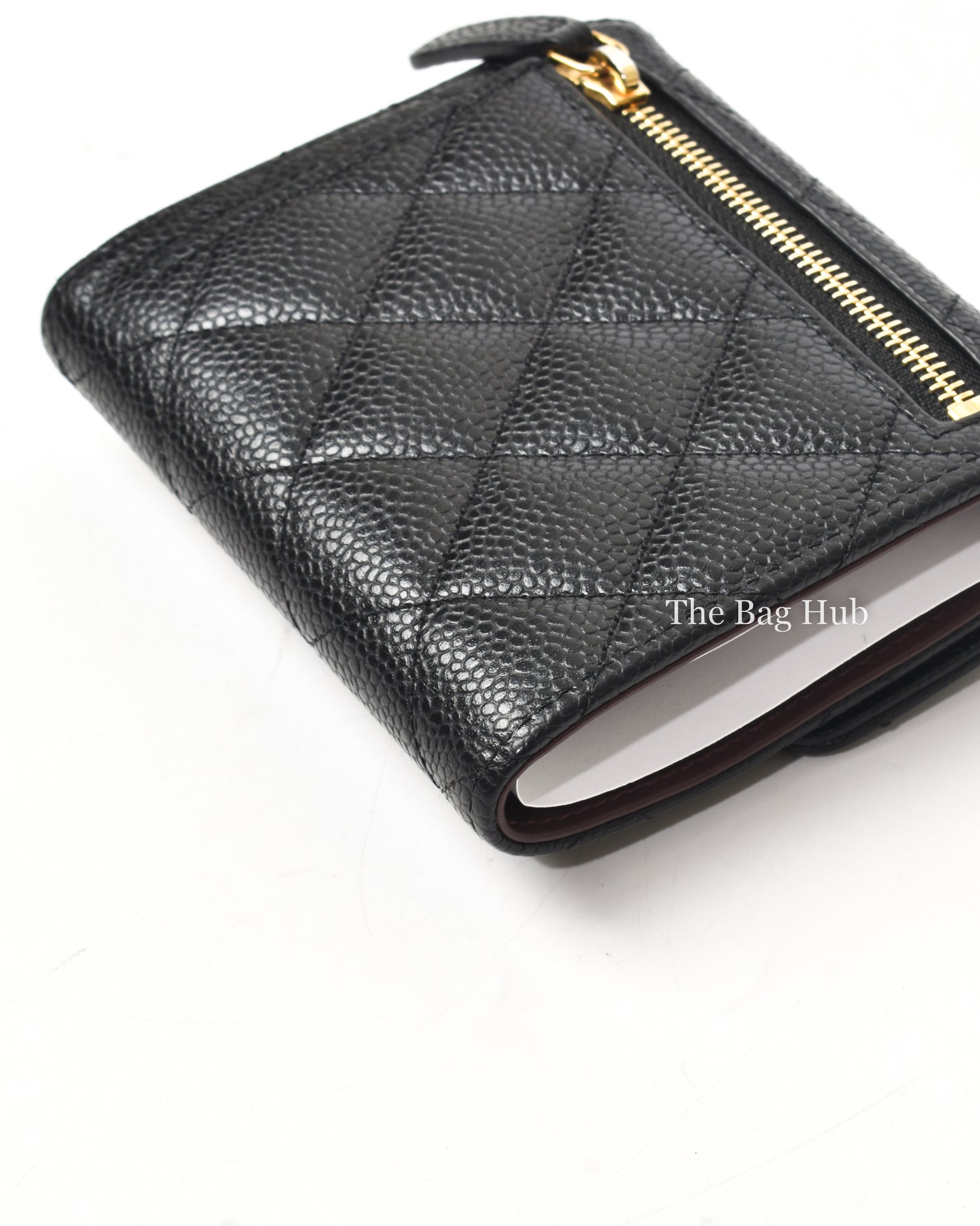 Chanel Black Caviar Classic Small Flap Wallet-10