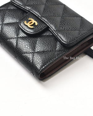 Chanel Black Caviar Classic Small Flap Wallet-8