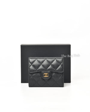 Chanel Black Caviar Classic Small Flap Wallet-12