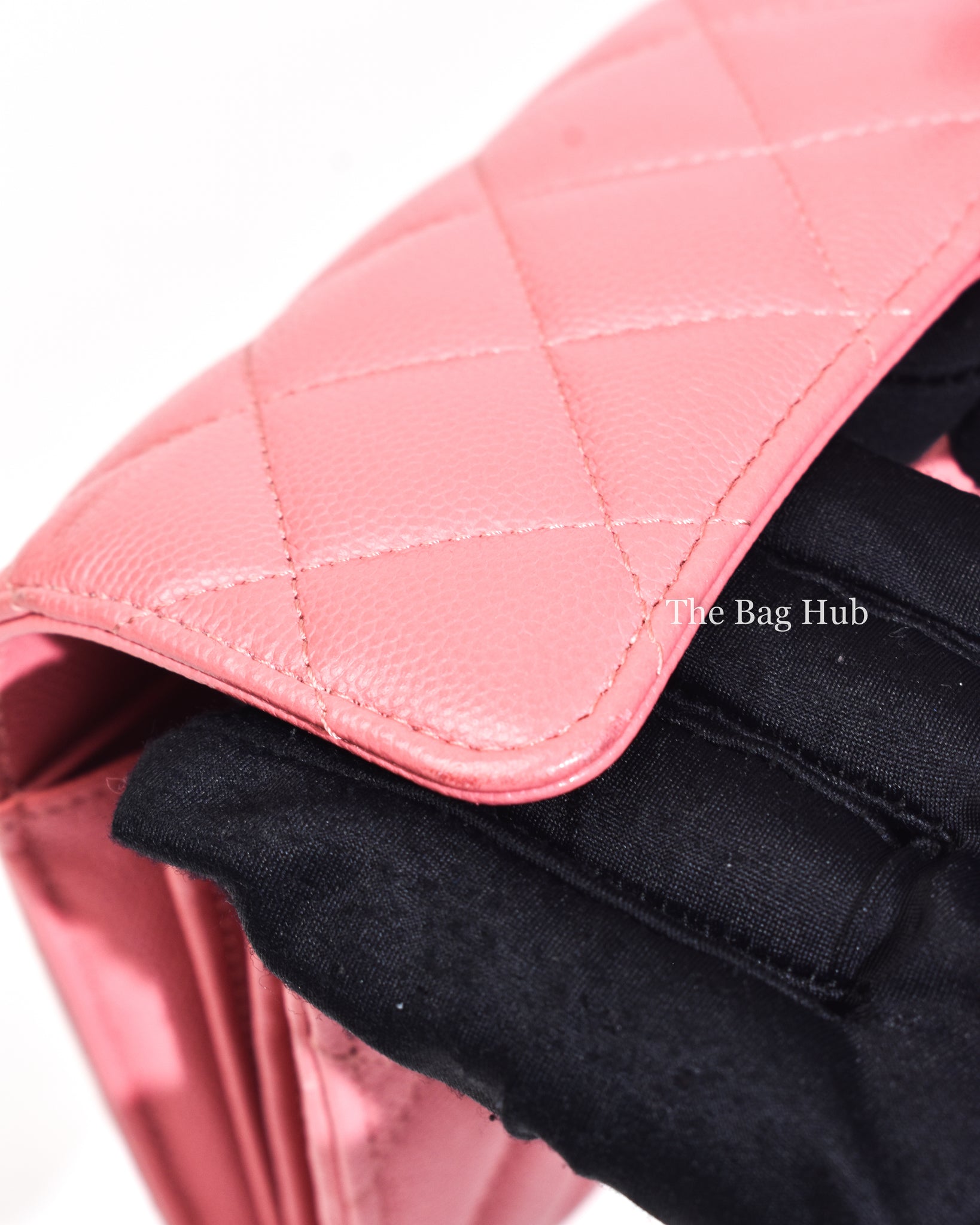 Chanel Pink Caviar Quilted Long Flap Wallet GHW-17