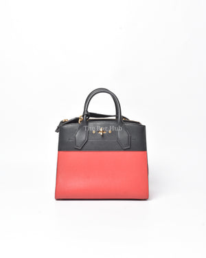 Louis Vuitton Fushcia Black Leather City Steamer PM Bag