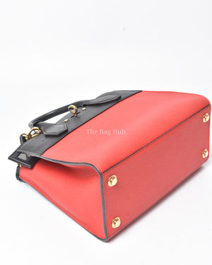 Louis Vuitton Fushcia Black Leather City Steamer PM Bag