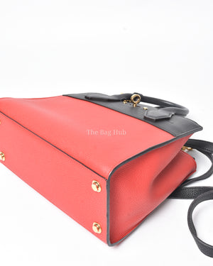 Louis Vuitton Fushcia Black Leather City Steamer PM Bag
