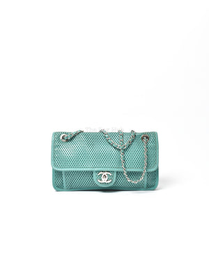 Chanel Green Matelasse Leather Up In The Air Flap Bag SHW