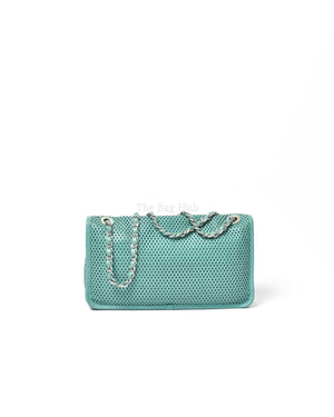 Chanel Green Matelasse Leather Up In The Air Flap Bag SHW
