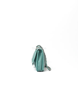 Chanel Green Matelasse Leather Up In The Air Flap Bag SHW