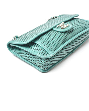 Chanel Green Matelasse Leather Up In The Air Flap Bag SHW