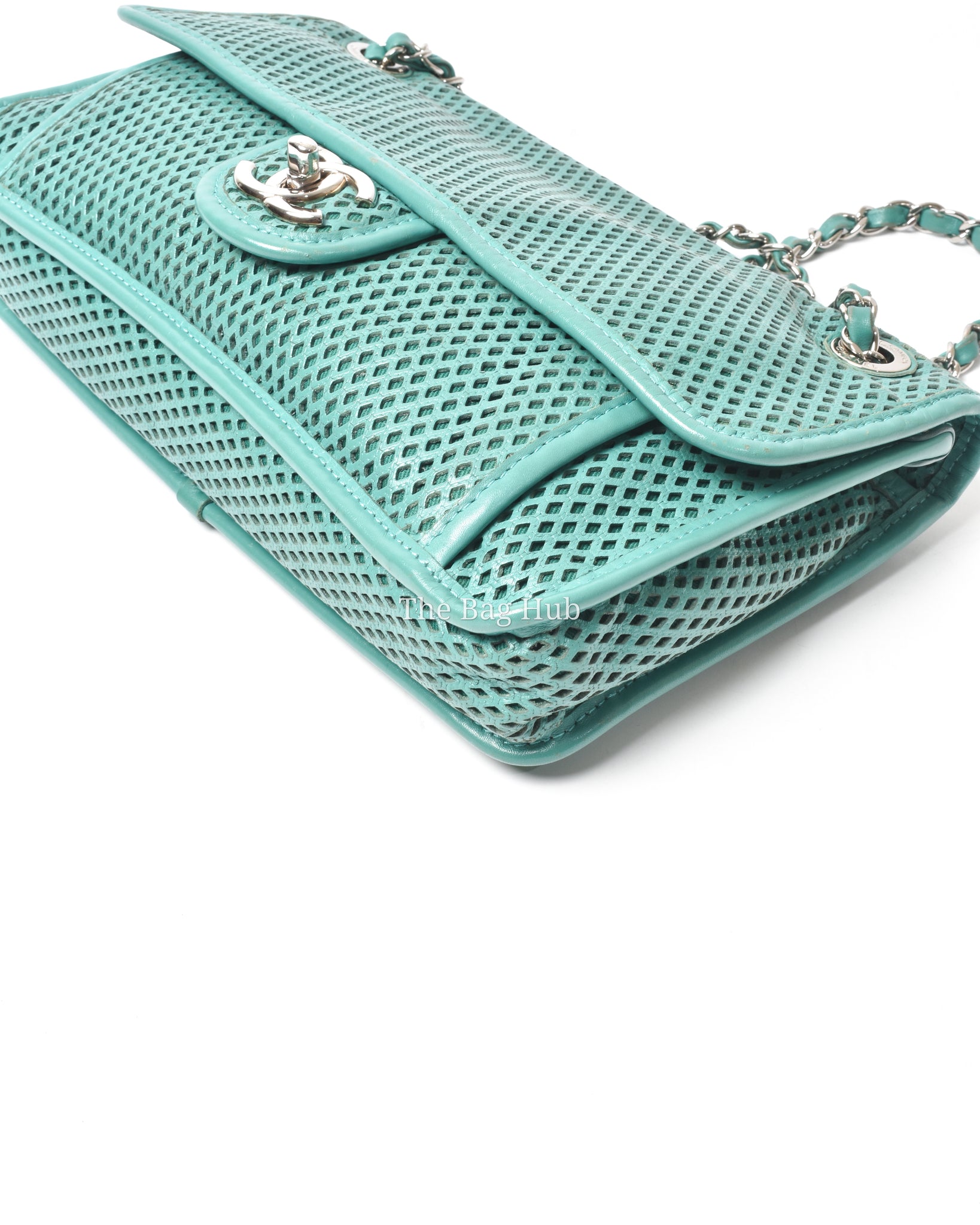 Chanel Green Matelasse Leather Up In The Air Flap Bag SHW