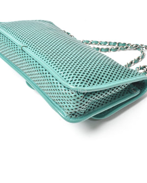 Chanel Green Matelasse Leather Up In The Air Flap Bag SHW