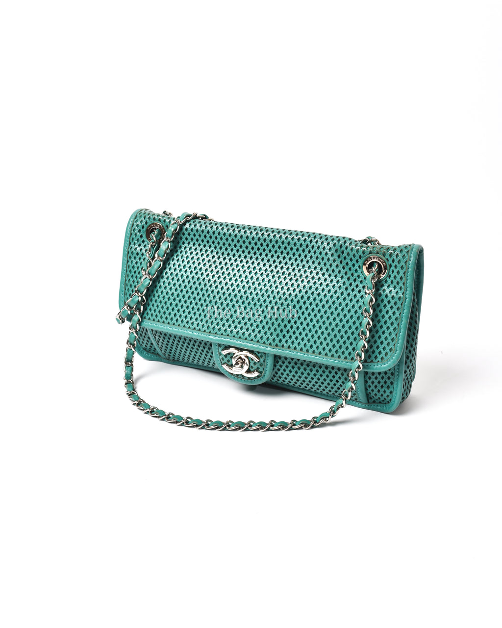Chanel Green Matelasse Leather Up In The Air Flap Bag SHW
