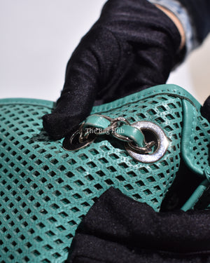 Chanel Green Matelasse Leather Up In The Air Flap Bag SHW