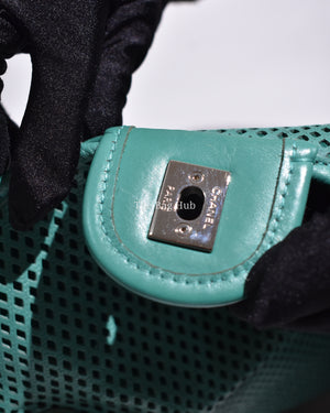 Chanel Green Matelasse Leather Up In The Air Flap Bag SHW
