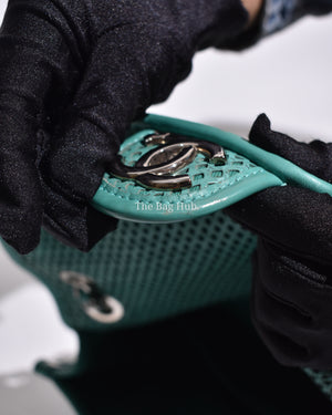 Chanel Green Matelasse Leather Up In The Air Flap Bag SHW
