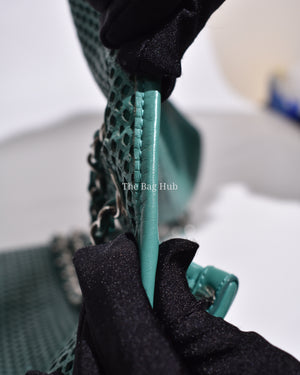 Chanel Green Matelasse Leather Up In The Air Flap Bag SHW