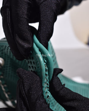 Chanel Green Matelasse Leather Up In The Air Flap Bag SHW