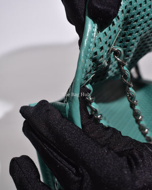 Chanel Green Matelasse Leather Up In The Air Flap Bag SHW