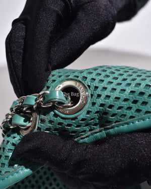 Chanel Green Matelasse Leather Up In The Air Flap Bag SHW