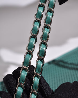 Chanel Green Matelasse Leather Up In The Air Flap Bag SHW
