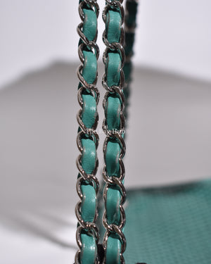 Chanel Green Matelasse Leather Up In The Air Flap Bag SHW