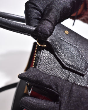 Louis Vuitton Fushcia Black Leather City Steamer PM Bag