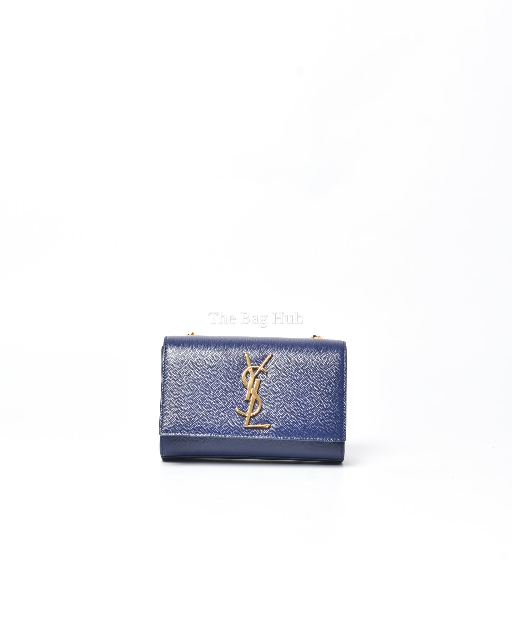 Saint Laurent Blue Grain Leather De Poudre Classic Kate Monogram Satchel  Small Bag