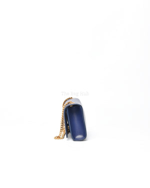 Saint Laurent Blue Grain Leather De Poudre Classic Kate Monogram Satchel  Small Bag