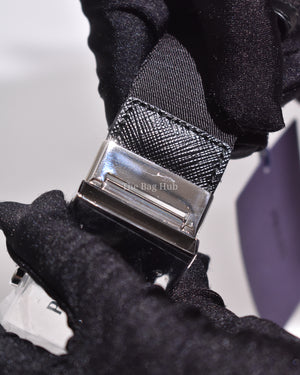 Prada Black Woven Re-Nylon Belt Size 90
