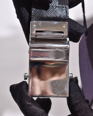 Prada Black Woven Re-Nylon Belt Size 90