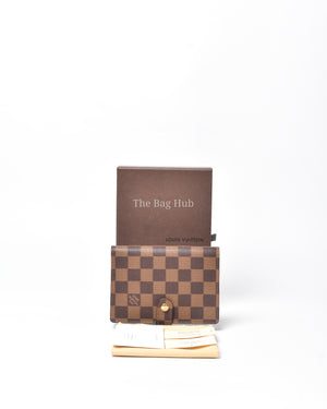 Louis Vuitton Damier Ebene Canvas Small Ring Agenda Cover