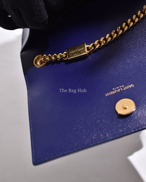 Saint Laurent Blue Grain Leather De Poudre Classic Kate Monogram Satchel  Small Bag