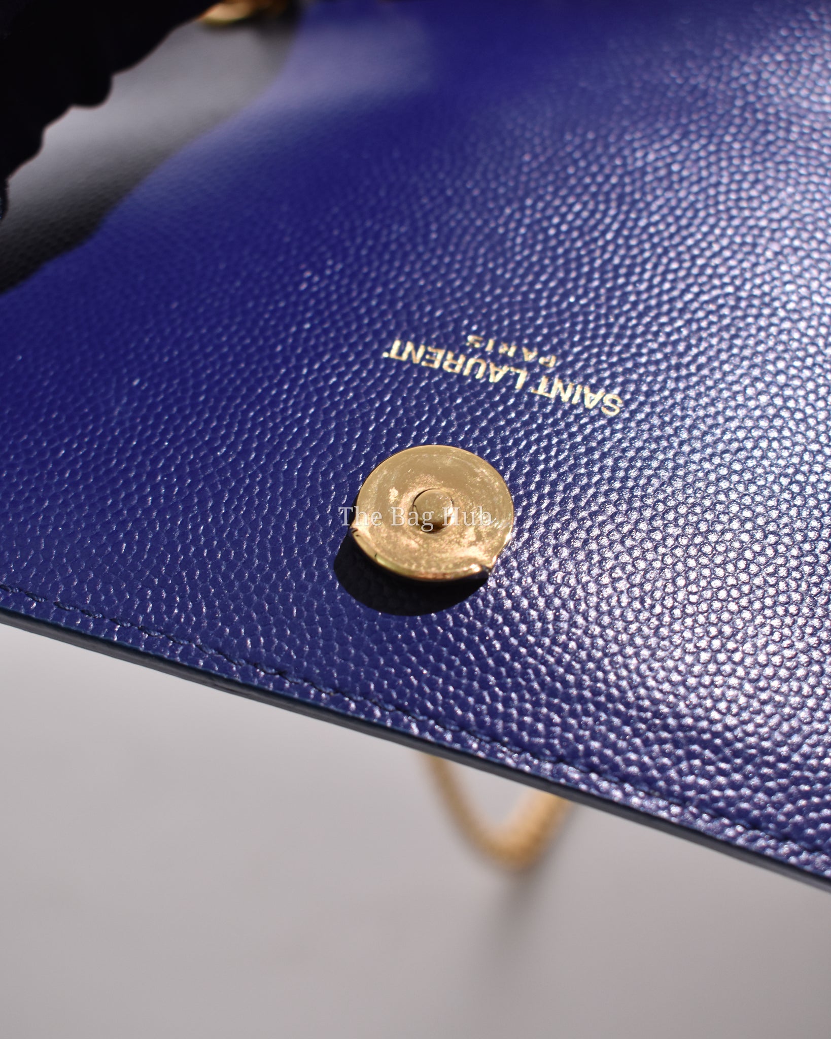 Saint Laurent Blue Grain Leather De Poudre Classic Kate Monogram Satchel  Small Bag