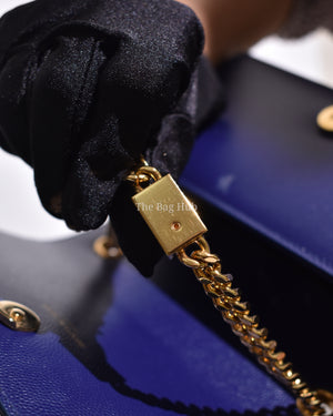 Saint Laurent Blue Grain Leather De Poudre Classic Kate Monogram Satchel  Small Bag