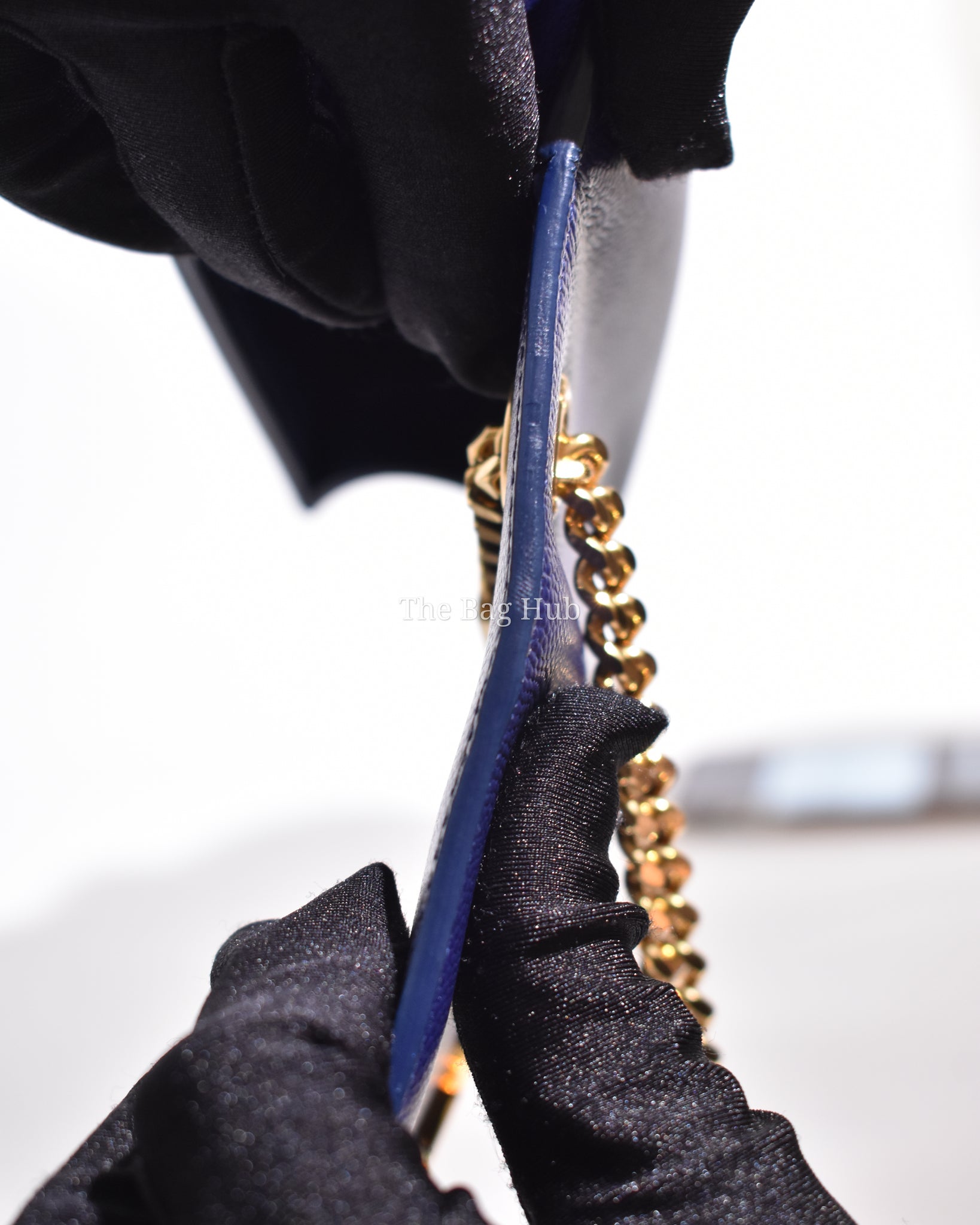 Saint Laurent Blue Grain Leather De Poudre Classic Kate Monogram Satchel  Small Bag