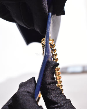 Saint Laurent Blue Grain Leather De Poudre Classic Kate Monogram Satchel  Small Bag