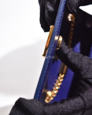 Saint Laurent Blue Grain Leather De Poudre Classic Kate Monogram Satchel  Small Bag