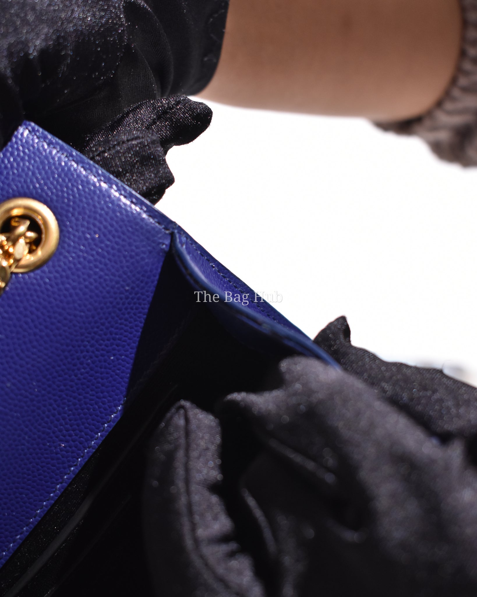 Saint Laurent Blue Grain Leather De Poudre Classic Kate Monogram Satchel  Small Bag
