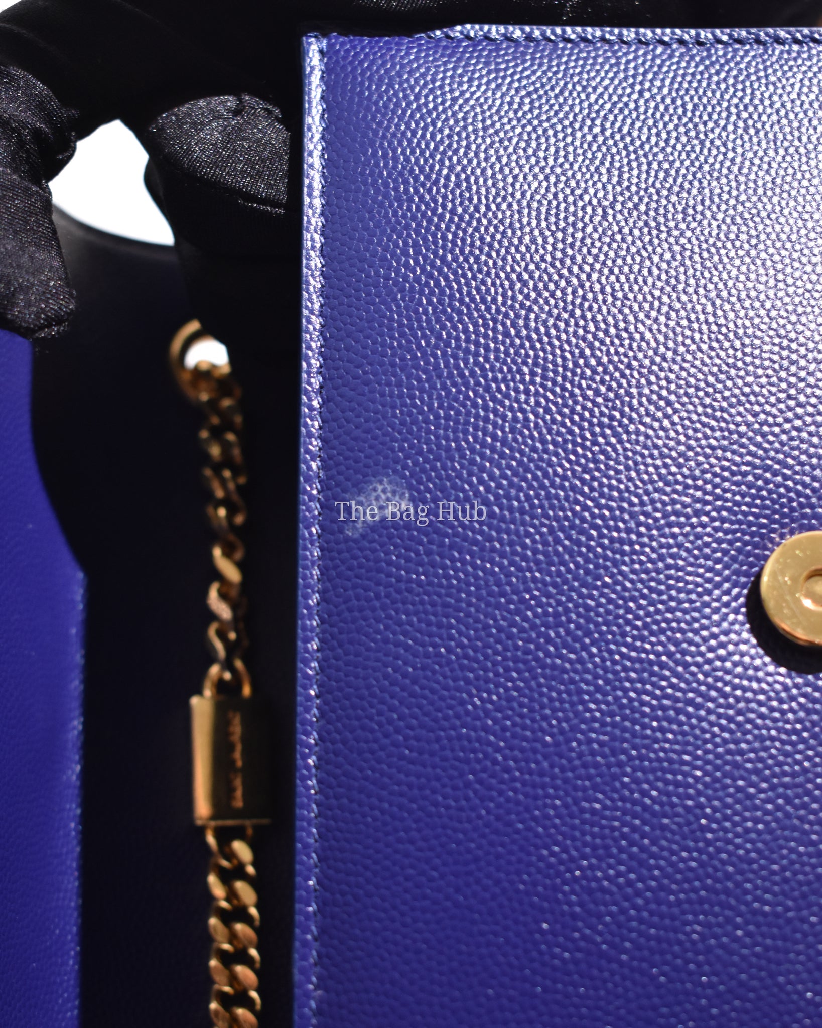 Saint Laurent Blue Grain Leather De Poudre Classic Kate Monogram Satchel  Small Bag