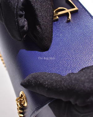 Saint Laurent Blue Grain Leather De Poudre Classic Kate Monogram Satchel  Small Bag