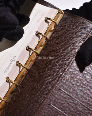 Louis Vuitton Damier Ebene Canvas Small Ring Agenda Cover