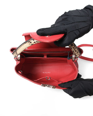 Louis Vuitton Red/Snakeskin Capucines MM Bag-11