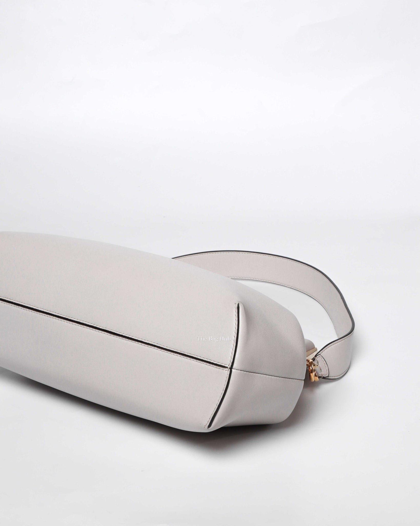 Fendi Light Gray Leather Fendi First Medium Bag