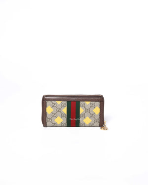 Gucci Brown GG Supreme Multicolor Centum Ophidia Continental Wallet