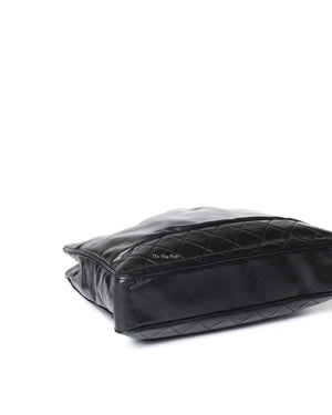 Chanel Black Lambskin Vintage Quilted Tote Bag GHW