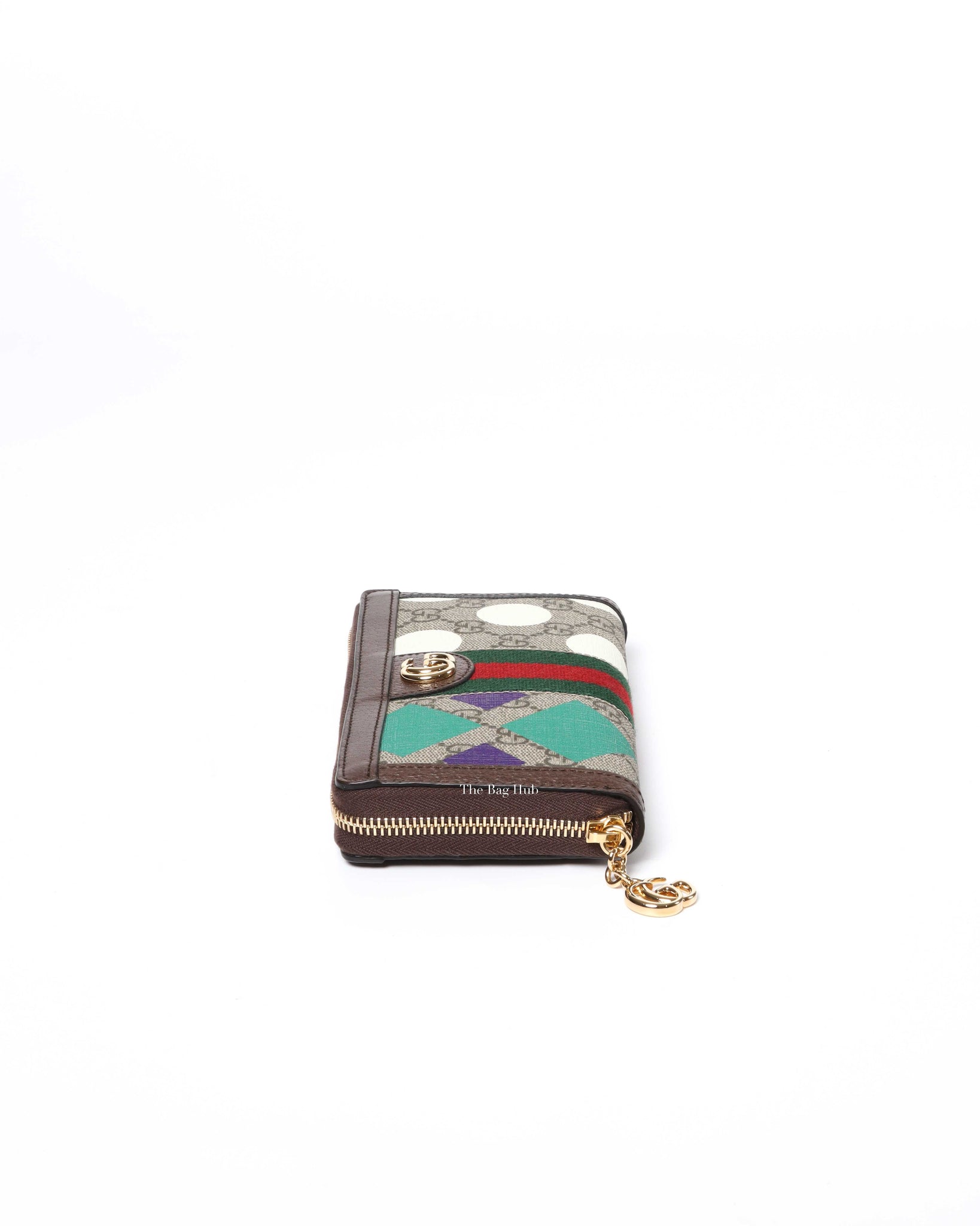 Gucci Brown GG Supreme Multicolor Centum Ophidia Continental Wallet