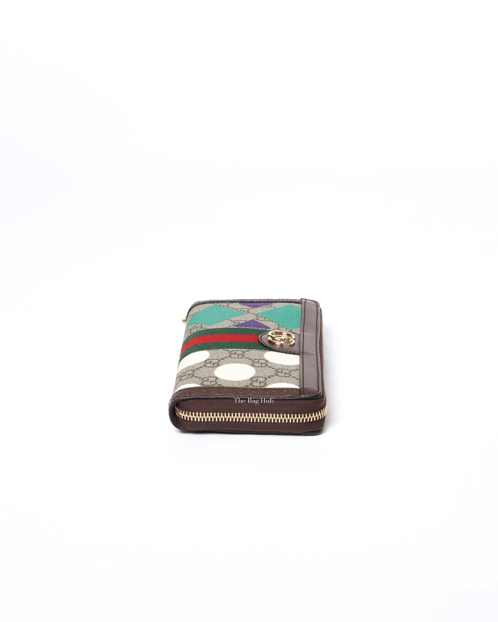 Gucci Brown GG Supreme Multicolor Centum Ophidia Continental Wallet
