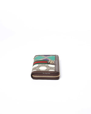Gucci Brown GG Supreme Multicolor Centum Ophidia Continental Wallet