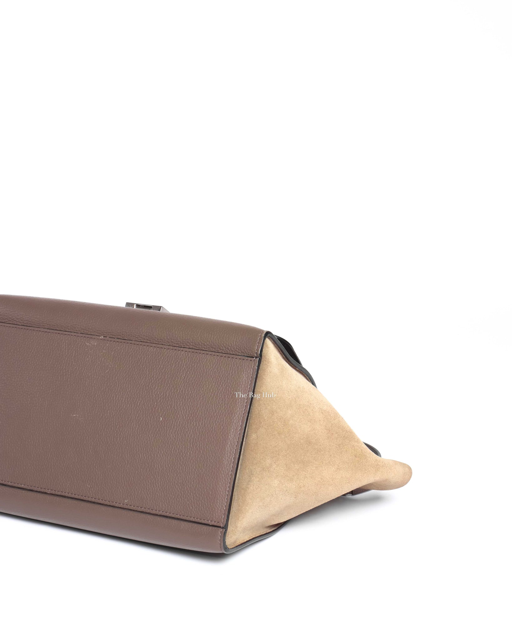 Celine Grey/Beige Drummed Leather/Suede Small Trapeze Bag