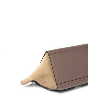 Celine Grey/Beige Drummed Leather/Suede Small Trapeze Bag