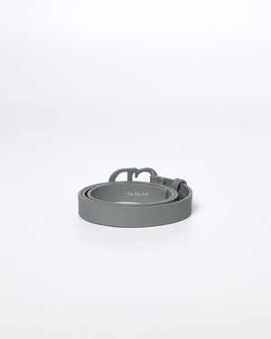 Dior Matte Grey Calfskin Saddle Belt 90CM